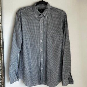 🧡3/15 Maker & Company Gray Gingham Cotton Shirt Men's M
